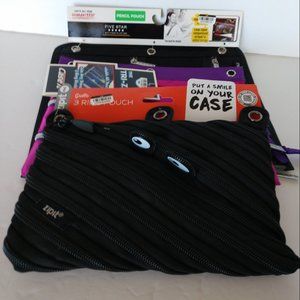 3 Pack of Pencil Pouches For Binders , Back To School Zipper Pencil Cases  NWT